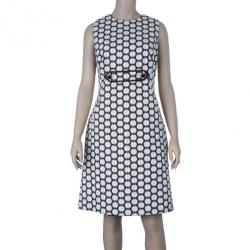 Pre Owned Tory Burch Brown Polka-Dot Sheath Dress M
