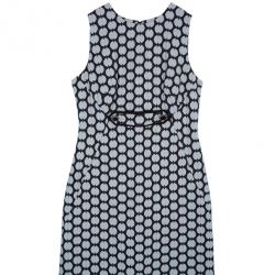Pre Owned Tory Burch Brown Polka-Dot Sheath Dress M