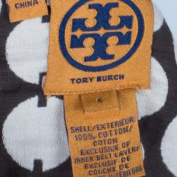 Pre Owned Tory Burch Brown Polka-Dot Sheath Dress M