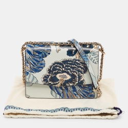 Pre Owned Tory Burch Multicolor Floral Print Leather Robinson Shoulder Bag