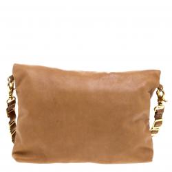 مملوكة مسبقًا حقيبة كروس توري برش غطاء قلاب جلد بنية