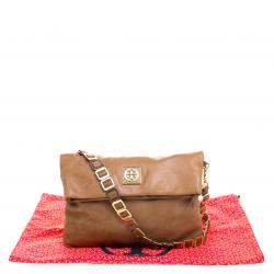 مملوكة مسبقًا حقيبة كروس توري برش غطاء قلاب جلد بنية