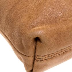 مملوكة مسبقًا حقيبة كروس توري برش غطاء قلاب جلد بنية