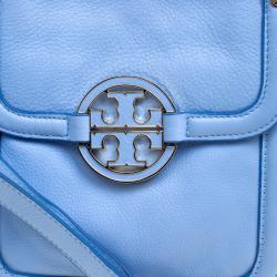 Pre Owned Tory Burch Light Blue Leather Amanda Hobo