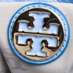 Pre Owned Tory Burch Light Blue Leather Amanda Hobo