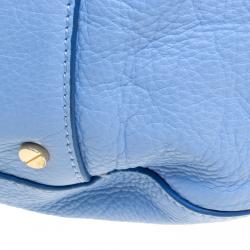 Pre Owned Tory Burch Light Blue Leather Amanda Hobo
