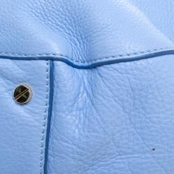 Pre Owned Tory Burch Light Blue Leather Amanda Hobo