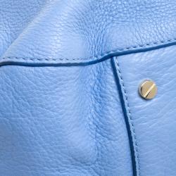 Pre Owned Tory Burch Light Blue Leather Amanda Hobo