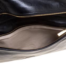 Pre Owned حقيبة كتف توري برش ريفا جلد أسود