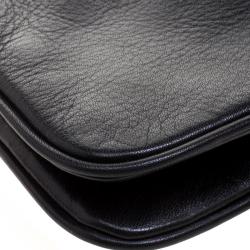 Pre Owned حقيبة كتف توري برش ريفا جلد أسود