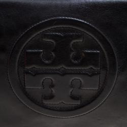 Pre Owned Tory Burch Black Leather Reva Shoulder Bag