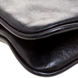 Pre Owned Tory Burch Black Leather Reva Shoulder Bag