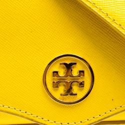 Tory Burch Yellow Leather Mini Chain Crossbody Bag