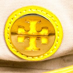 Tory Burch Yellow Leather Mini Chain Crossbody Bag