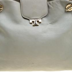 مملوكة مسبقًا Tory Burch Grey Leather Shoulder Bag