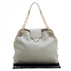مملوكة مسبقًا Tory Burch Grey Leather Shoulder Bag