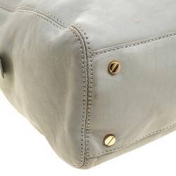 مملوكة مسبقًا Tory Burch Grey Leather Shoulder Bag