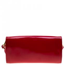 Pre Owned Tory Burch Red Patent Leather Shoulder Bag