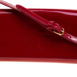 Pre Owned Tory Burch Red Patent Leather Shoulder Bag