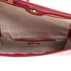 Pre Owned Tory Burch Red Patent Leather Shoulder Bag