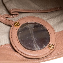 Pre Owned Tory Burch Dusty Pink Leather Amanda Hobo