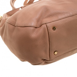 Pre Owned Tory Burch Dusty Pink Leather Amanda Hobo