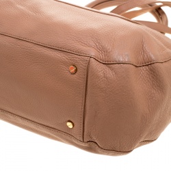 Pre Owned Tory Burch Dusty Pink Leather Amanda Hobo