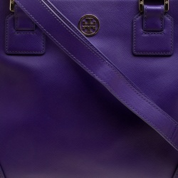 مملوكة مسبقًا Tory Burch Purple Leather Robinson Tote
