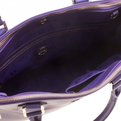 مملوكة مسبقًا Tory Burch Purple Leather Robinson Tote
