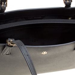 Pre Owned حقيبة يد توري برش يورك إبزيم متوسطة جلد سوداء