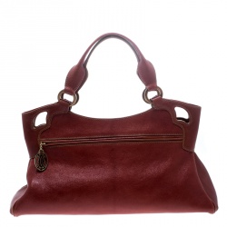 Pre Owned Cartier Light Burgundy Leather Small Marcello de Cartier Hobo