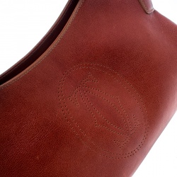 Pre Owned Cartier Light Burgundy Leather Small Marcello de Cartier Hobo