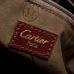Pre Owned Cartier Light Burgundy Leather Small Marcello de Cartier Hobo