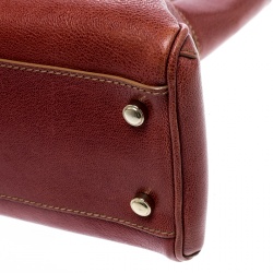 Pre Owned Cartier Light Burgundy Leather Small Marcello de Cartier Hobo