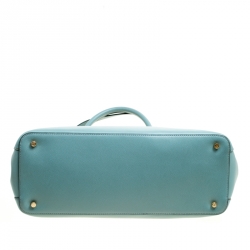 Pre Owned حقيبة يد توري برش يد علوية ايست ويست روبينسون جلد خضراء فاتحة