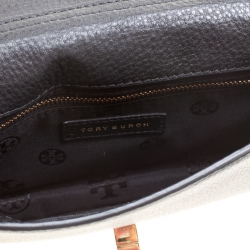 Pre Owned Tory Burch Black Leather Kira Crossbody Bag