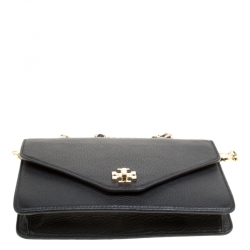 Pre Owned Tory Burch Black Leather Kira Crossbody Bag