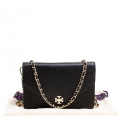 Pre Owned Tory Burch Black Leather Kira Crossbody Bag