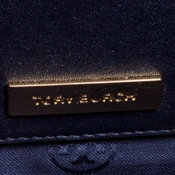 Pre Owned Tory Burch Multicolor Floral Embroidered Flap Clutch