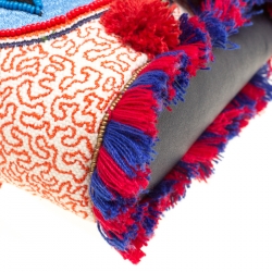 Pre Owned Tory Burch Multicolor Floral Embroidered Flap Clutch