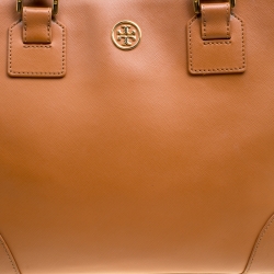 مملوكة مسبقًا Tory Burch Brown Leather Robinson Top Handle Bag