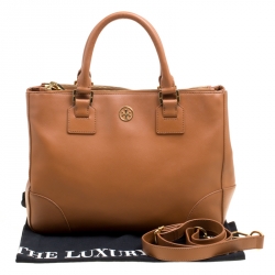 مملوكة مسبقًا Tory Burch Brown Leather Robinson Top Handle Bag
