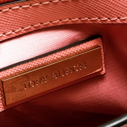 Pre Owned Tory Burch Pink Leather Robinson Shoulder Bag 