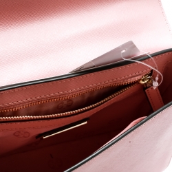 Pre Owned Tory Burch Pink Leather Robinson Shoulder Bag 