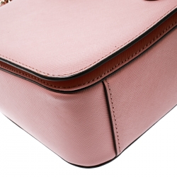 Pre Owned Tory Burch Pink Leather Robinson Shoulder Bag 