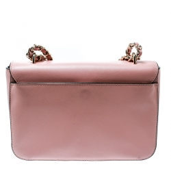 Pre Owned Tory Burch Pink Leather Robinson Shoulder Bag 