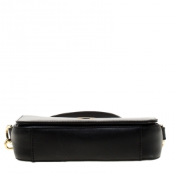 Pre Owned حقيبة كروس توري برش روبينسون جلد سوداء