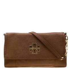 Leather crossbody bag Tory Burch Grey in Leather - 18155100