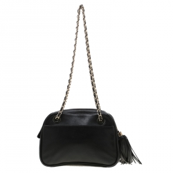 مملوكة مسبقًا Tory Burch Black Leather Bombe Chain Crossbody Bag