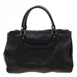 Pre Owned Tory Burch Black Leather Amanda Hobo